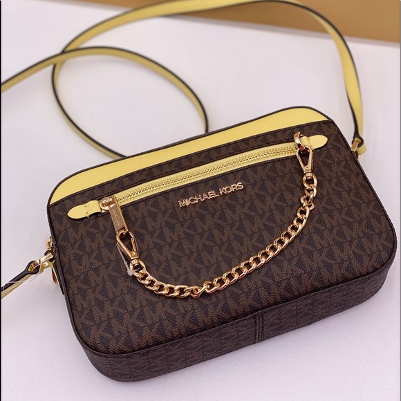 Michael Kors JSI EW Zip Chain Crossbody Buttercup - Picture 7 of 10